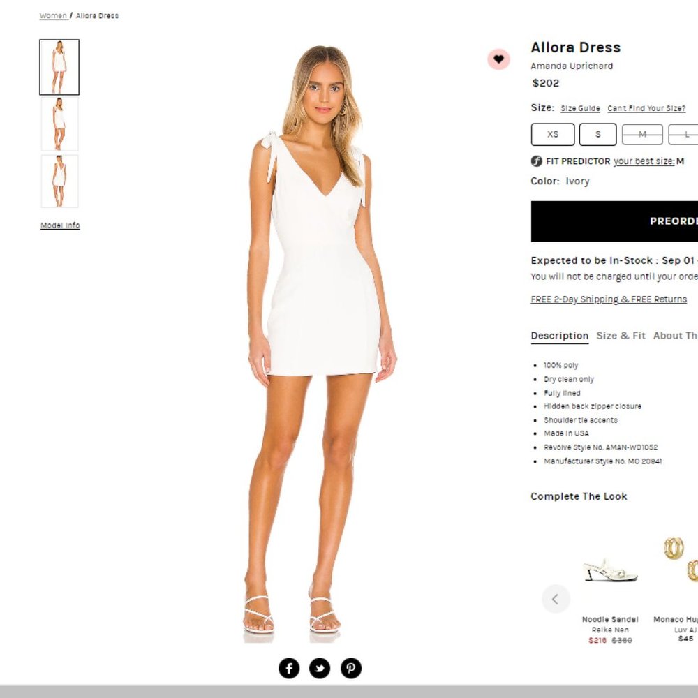 Allora Dress - Ivory - Amanda Uprichard